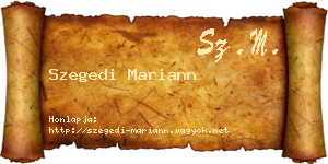 Szegedi Mariann névjegykártya